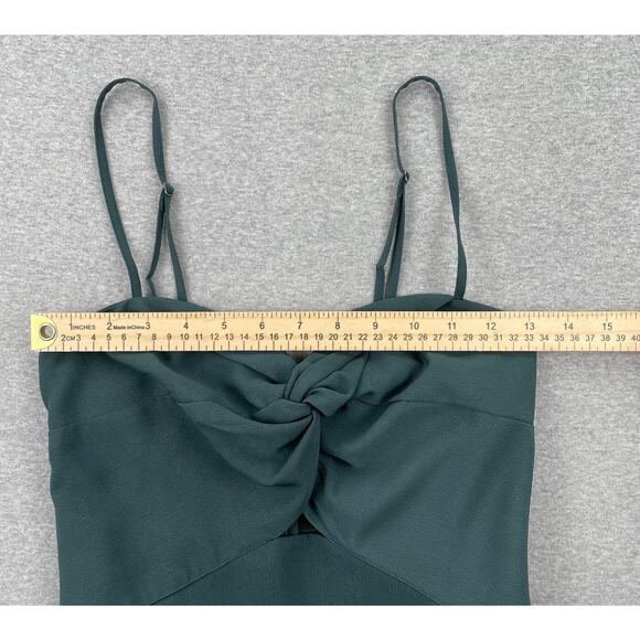 SOLD Abercrombie & Fitch Twist-Front Cutout Jumpsuit Small Tall Dark Green - Picture 9 of 14